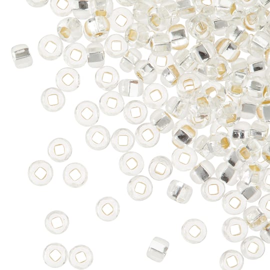 12 Pack: John Bead Crystal Silver Lined Czech Glass Seed Beads, 6/0